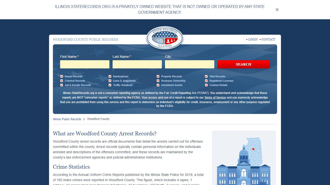 Woodford County Arrest, Court, and Public Records | StateRecords.org